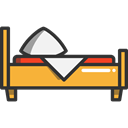 Sleeping, Furniture And Household, hotel, Sleepy, Hostel, Bed Black icon