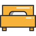 Furniture And Household, hotel, Sleepy, Hostel, Bed, Sleeping Goldenrod icon