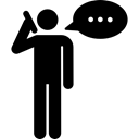 Humanpictos, phone call, people, Conversation, Communication Black icon