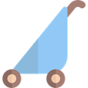 Motherhood, Kid And Baby, Baby Stroller, transport, childhood Black icon
