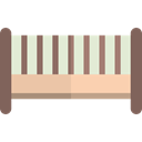 crib, Furniture And Household, Bed, bedroom, baby, Cot Black icon