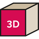 Squares, cube, 3d, interface, Edit Tools, Geometrical, shapes Crimson icon