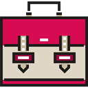 portfolio, Bag, Business, Briefcase, suitcase, Edit Tools Crimson icon