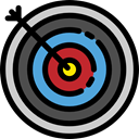 Arrow, sport, archer, Target, Sports And Competition, weapons, Archery, objective, Arrows Black icon