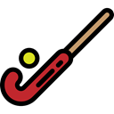 Sports And Competition, Field Hockey, equipment, Ball, sports, sport, stick Black icon