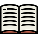 Library, Literature, open book, Books, education, study, reading, Book Linen icon