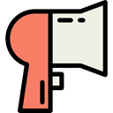 loudspeaker, Tools And Utensils, protest, miscellaneous, megaphone, technology, shout, announcer Black icon