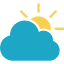 Clouds And Sun, sky, Cloudy, weather, meteorology, Sunny, Cloud LightSeaGreen icon