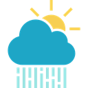rainy, Storm, meteorology, Rain, Morning Rain, weather, sky LightSeaGreen icon