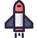 Space Ship, Space Ship Launch, Rocket Ship, Rocket Launch, transport, Rocket, transportation DarkSlateGray icon