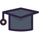 mortarboard, Graduate, education, Cap DarkSlateGray icon