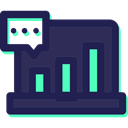 electronic, Bar chart, Laptop, Stats, Business And Finance, computing, Computer, technology MidnightBlue icon