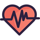 Heart, Electrocardiogram, Healthcare And Medical, Cardiogram, medical, heart rate, pulse DarkSlateGray icon