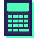 Calculating, Technological, technology, education, calculator, maths Turquoise icon