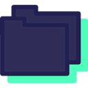 Office Material, interface, file storage, Files And Folders, storage, Folder, Data Storage DarkSlateGray icon