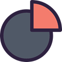 statistics, finances, marketing, Business, graphical, Business And Finance, Stats, Pie chart DimGray icon