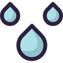 Rain, humidity, weather, drops, watering Black icon