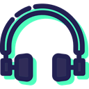 Headphones, earphones, Music And Multimedia, sound, Audio, technology MidnightBlue icon