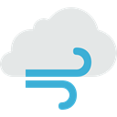 Clouds, Cloud, weather, meteorology, Elements, windy Gainsboro icon
