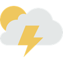 lightning, Cloud, Stormy, sky, Storm, weather Gainsboro icon