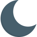 Moon Phase, weather, nature, Moon, Half Moon, night DimGray icon