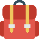 travel, Backpack, luggage, Bags, baggage IndianRed icon