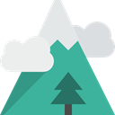 flag, landscape, nature, mountains, Altitude, mountain, Snow LightSeaGreen icon