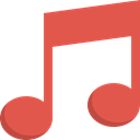 interface, music player, Music And Multimedia, Quaver, song, music, musical note IndianRed icon