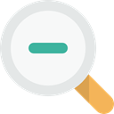 search, ui, detective, Zoom out, magnifying glass, Loupe, zoom, Tools And Utensils WhiteSmoke icon