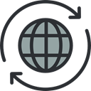 worldwide, Communications, Wireless Internet, Earth Globe, Earth Grid, internet, Globe Grid, Maps And Location, world DarkSlateGray icon