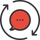 Multimedia, Communications, Conversation, speech bubble, Communication, Chat Black icon