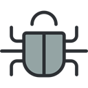 computing, Animals, bug, malware, insect Black icon