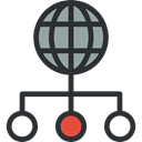 Earth Grid, network, worldwide, networking, internet DarkSlateGray icon