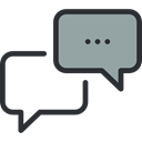 Chat, Conversation, Communications, Communication, Multimedia, speech bubble Black icon