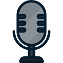 Microphone, sound, electronics, radio, vintage, Voice Recording, technology Black icon