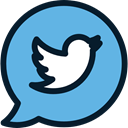 logotype, social network, Logos, twitter, Logo, social media, Brands And Logotypes CornflowerBlue icon