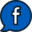 Facebook, social network, Brands And Logotypes, speech bubble, Logo, Logos, social media, logotype DarkCyan icon