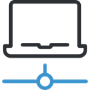 Laptop, technology, Computer, electronic, computing Black icon