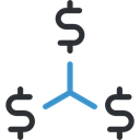 Business, Connection, Circles, network, scheme, Business And Finance, Dollar Symbol, networking Black icon