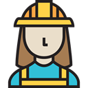 profession, woman, worker, Builder, user, Occupation, people, job, Avatar Black icon