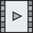 interface, Play button, electronics, movie, Multimedia, video player, Multimedia Option Lavender icon