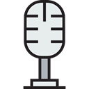 Voice Recording, radio, Microphone, electronics, sound, vintage, technology Black icon