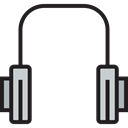 Music And Multimedia, sound, technology, Audio, Headphones, earphones Black icon