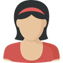 Social, user, woman, Avatar, profile BurlyWood icon