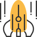 transport, Rocket Launch, Space Ship, transportation, Rocket Ship, Space Ship Launch, Rocket SandyBrown icon