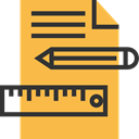 Business And Finance, project, File, Files And Folders, pencil, document, ruler SandyBrown icon