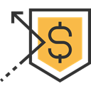 security, shield, funds, Business And Finance, banking, Protection SandyBrown icon