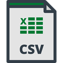 interface, Csv, Csv Format, Csv File Format, Comma Separated Values, Csv File, Files And Folders Gainsboro icon