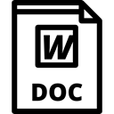 Word Document, Word Doc, Doc File, Doc File Format, Files And Folders, Doc, interface, document, Doc Format, Microsoft Word Black icon