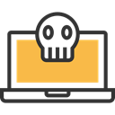 technology, Computer, skull, virus, computing, electronic, Laptop DarkSlateGray icon